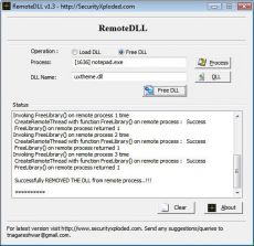 Скриншот 1 из 1 программы RemoteDLL