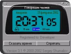 Скриншот 1 из 1 программы Говорящие Часики