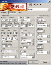 Скриншот 3 из 4 программы x264Gui