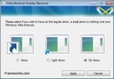 Скриншот 1 из 1 программы Vista Shortcut Overlay Remover
