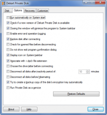 Скриншот 2 из 4 программы Dekart Private Disk