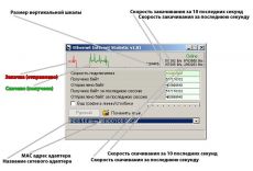 Скриншот 1 из 1 программы Ethernet Internet traffic Statistic