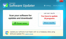Скриншот 1 из 1 программы Carambis Software Updater