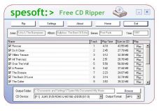 Скриншот 1 из 2 программы SpeSoft Free CD Ripper