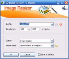 Скриншот 1 из 1 программы VSO Image Resizer