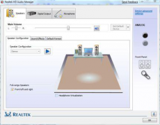Скриншот 1 из 1 программы Realtek High Definition Audio Drivers (Windows 2k/2k3/XP) R2.74