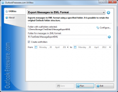 Скриншот 1 из 1 программы Export Outlook Messages to EML Format