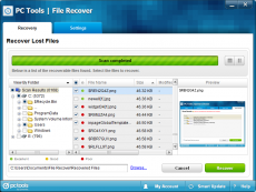 Скриншот 3 из 3 программы PC Tools File Recover