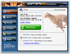Скриншот 1 из 2 программы XoftSpySE Anti-Spyware