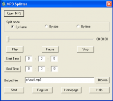 Скриншот 4 из 4 программы MP3 Splitter