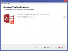 Скриншот 1 из 1 программы Recovery Toolbox for Access