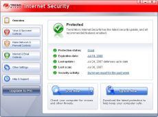 Скриншот 1 из 1 программы Trend Micro Internet Security 2009