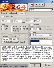 Скриншот 4 из 4 программы x264Gui