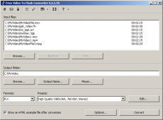Скриншот 1 из 1 программы Free Video to Flash Converter