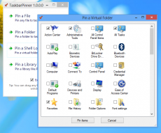 Скриншот 2 из 3 программы Taskbar Pinner
