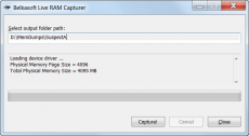 Скриншот 1 из 1 программы Belkasoft RAM Capturer