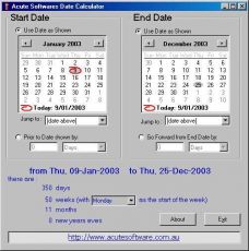 Скриншот 1 из 1 программы Date Calculator