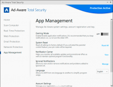 Скриншот 1 из 2 программы Ad-Aware Total Security