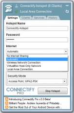 Скриншот 1 из 4 программы Connectify Hotspot