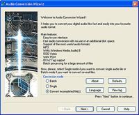Скриншот 1 из 1 программы Audio Conversion Wizard