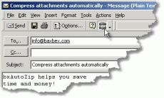 Скриншот 1 из 1 программы bxAutoZip for Outlook