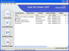Скриншот 1 из 3 программы east-tec Eraser