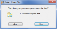 Скриншот 4 из 4 программы Dekart Private Disk