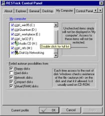 Скриншот 1 из 1 программы RESTrick Control Panel