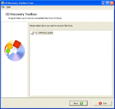Скриншот 1 из 1 программы CD Recovery Toolbox