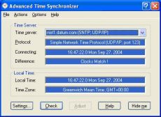 Скриншот 1 из 1 программы Advanced Time Synchronizer