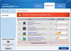 Скриншот 1 из 3 программы SpeedUpMyPC