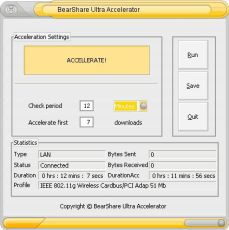 Скриншот 1 из 1 программы BearShare Ultra Accelerator