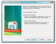 Скриншот 1 из 1 программы Windows Mail Backup