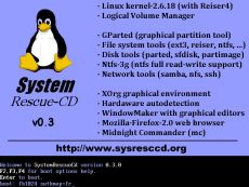 Скриншот 1 из 1 программы System Rescue CD