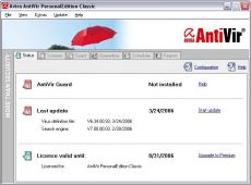 Скриншот 1 из 1 программы Avira AntiVir