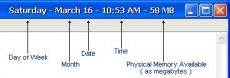 Скриншот 1 из 1 программы Title Bar Clock