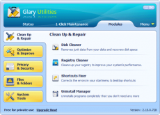 Скриншот 1 из 1 программы Glary Utilities