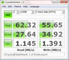 Скриншот 1 из 2 программы CrystalDiskMark