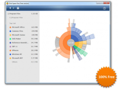 Скриншот 1 из 2 программы Disk Space Fan