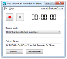 Скриншот 1 из 1 программы Free Video Call Recorder for Skype