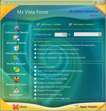 Скриншот 1 из 2 программы Mz Vista Force