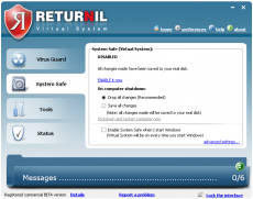 Скриншот 1 из 1 программы Returnil System Safe 2011