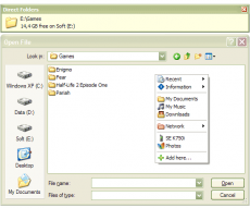 Скриншот 1 из 1 программы Direct Folders