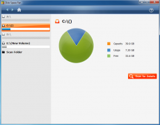 Скриншот 2 из 2 программы Disk Space Fan