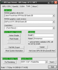 Скриншот 7 из 10 программы GPU Caps Viewer