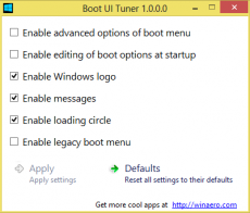 Скриншот 1 из 1 программы Boot UI Tuner