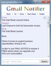 Скриншот 1 из 1 программы Gmail Notifier