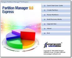 Скриншот 1 из 1 программы Paragon Partition Manager Express