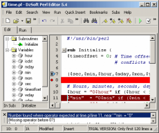 Скриншот 1 из 1 программы DzSoft Perl Editor