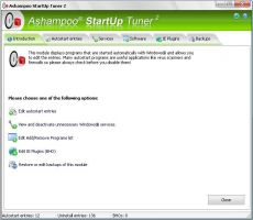 Скриншот 1 из 1 программы Ashampoo StartUp Tuner